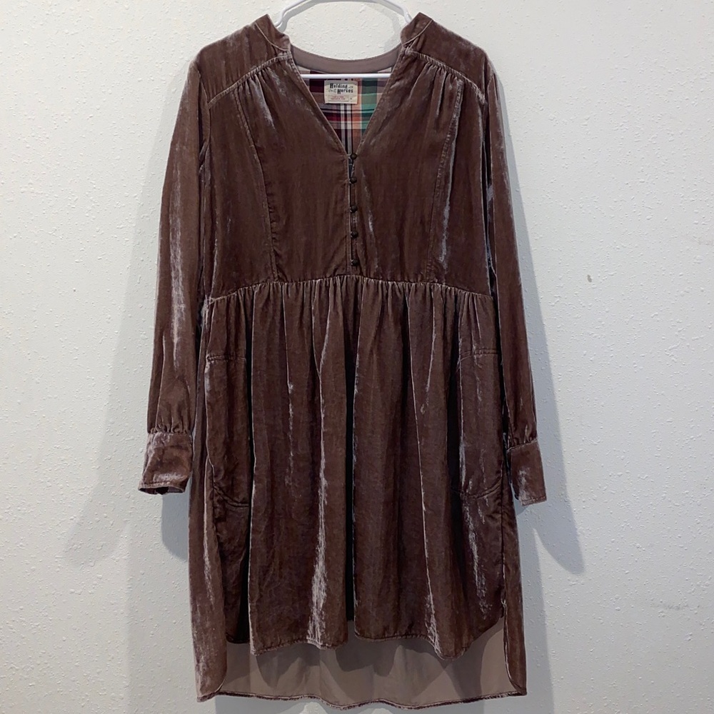 Holding Horses Crushed Velvet Dress